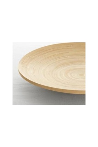 Ayrex Hultet Dekoratif Ahşap Bambu Tabak 30cm Çap