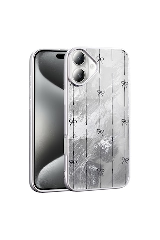Apple Uyumlu iPhone 16 Plus Kılıf Desenli Zore Mep Kapak Küçük Fiyonk