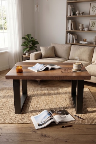 Yurudesign Marken B Ofis Sehpası Metal Ayaklı MN02-BA Barok