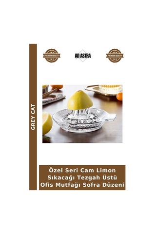 Özel Seri Cam Limon Sıkacağı Tezgah Üstü Ofis Mutfağı Sofra Düzeni Çok Renkli