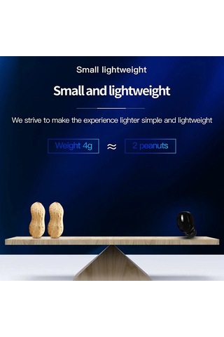 Jeemson X9 Bluetooth 5.0 Kulak İçi Kulaklık - Mini, Gizli, 5 Saat Çalma Süresi, Tek Tuş Kontrol, Mikrofonlu İş Ve Araç Kulaklığı Beyaz