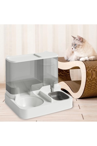 Suntek 2& 39 Si 1 Arada Evcil Hayvan Besleyici Pürüzsüz Gri