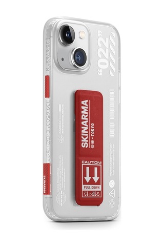 Apple Uyumlu iPhone 14 Kılıf Skinarma Standlı Şeffaf Tasarımlı Taihi Sora Kapak