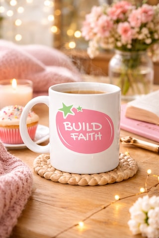 Northcity Umudunu İnşa Et Porselen Kupa - Kahve & Çay İçimi İçin Motivasyonel Hediye Pembe