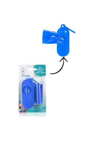 Bamm Bamm Çanta Boy Kirli Bebek Bezi Çöp Poşeti ve Taşıma Çantası (Mavi)