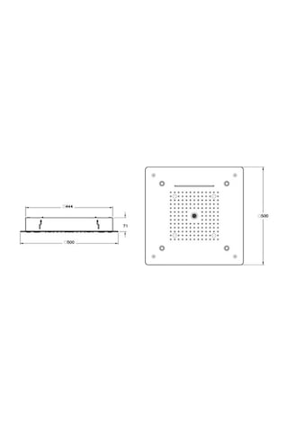 Artema VitrA Hiera A45734 Lite Ls 5f Duş Başlığı, 500mm, Krom Krom