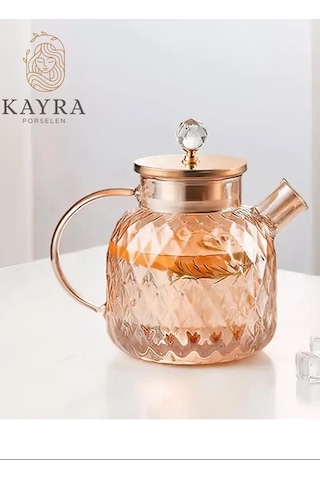 Hubrendy Tedarik Kabartmalı Borosilikat Cam Demlik 1000ml Royaleks-cm-2006 Diğer