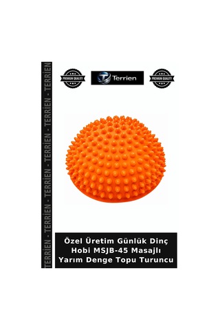Özel Üretim Günlük Dinç Hobi Msjb-45 Masajlı Yarım Denge Topu Turuncu