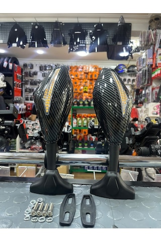 Racing Cbr Model Kayar Sinyalli Ayna Seti Rks R250 -cbr-pulsar Rs Uygun Karbon Görünüm Arasmto