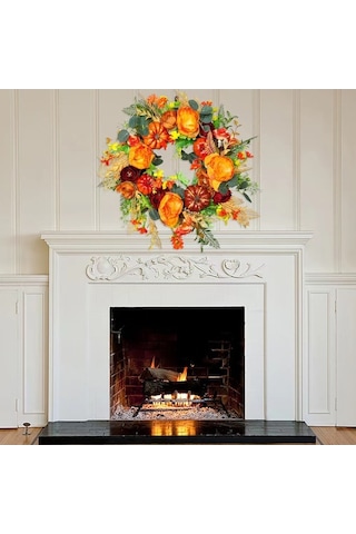 Xianwen Geeroyoo Sonbahar Kapı Süsü - Balkabağı Ve Çiçekli Şık