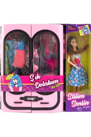 Anlily Elbise Dolabı Bebekli Açık Pembe