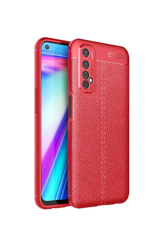 Realme 7 Kılıf Zore Niss Silikon Kapak Kırmızı