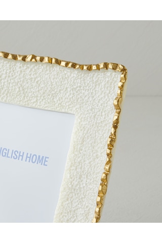 English Home Ariella Reçine Çerçeve 10x15 Cm Beyaz Gold