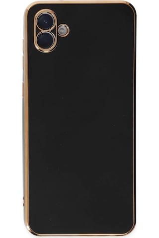 Gld-spt- Newface Samsung Uyumlu Galaxy A04e Kılıf Volet Silikon - Siyah