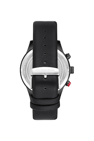 U.s. Polo Assn. Uspa1014-08 Siyah Deri Kordon Erkek Kol Saati