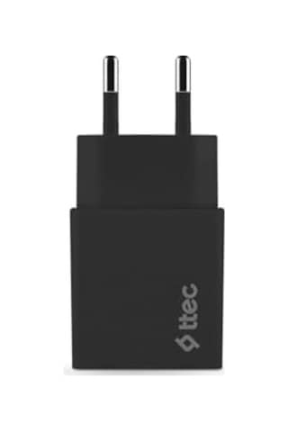 Akıllı Şarj Cihazı Seyahat Şarj Aleti 2.1a Micro Usb Kablolu Siyah