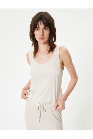 Koton Pijama Üstü Kalın Askılı U Yaka Fitilli Gri 4slk40059mk Gri