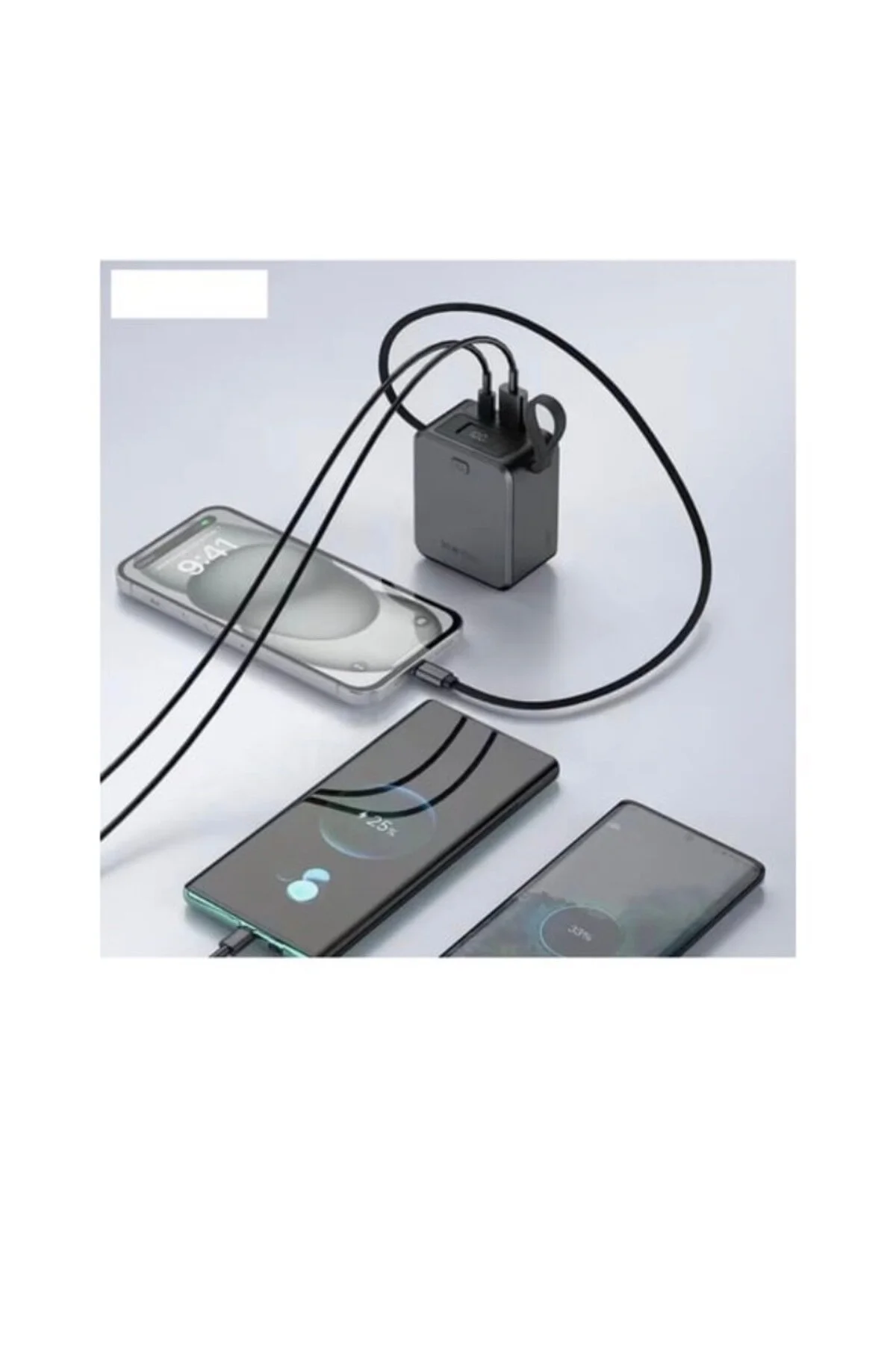 Aura Akse 35 W Hızlı Powerbank 1xusb-c+1xusb-a Gri
