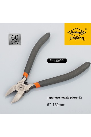 Xiyyadms Endüstriyel Çift Kenarli Pim Kesici - Krom Vanadyum Çelik, Japon Stili, İnce Tip, Plastik Kaplama, 6 İnç, El Aracı