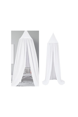 Suntek Çocuk Yatağı Gölgelik Ev Dekorasyon Bebek Beşik Beyaz