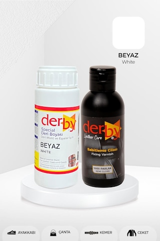 Derby Deri Mont Boyası ve Sabitleme Cilası 100 G Set