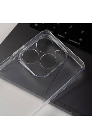 Zore Tecno Spark 20 Kılıf Msra 2mm Anti Shock Silikon - Renksiz Renksiz