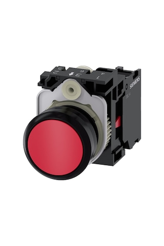 Siemens 3su1100-0ab20-1ca0 - 22mm Plastik Kırmızı 1nc Yay Dönüşlü Buton