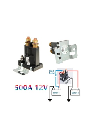 Çift Pil İzolatör Rölesi Açık /kapalı 4 Pın 500a 12v /24v Dc Araba Gücü Anahtarı İçin