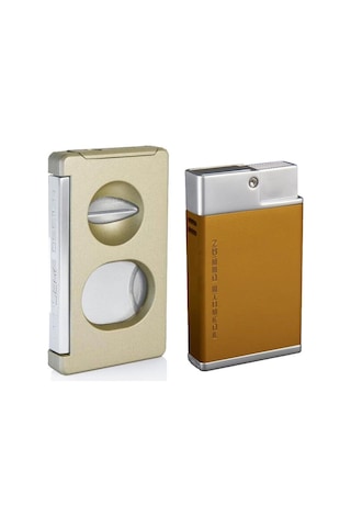 Colibri Porsche Design Puro Çakmak ve Kesici Seti Kahve P3631/26