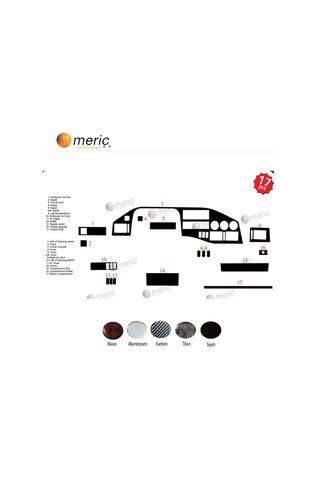 Meriç Volkswagen Volt Crafter Ön Torpido Kaplama 17 Parça 95-00 (530158095)