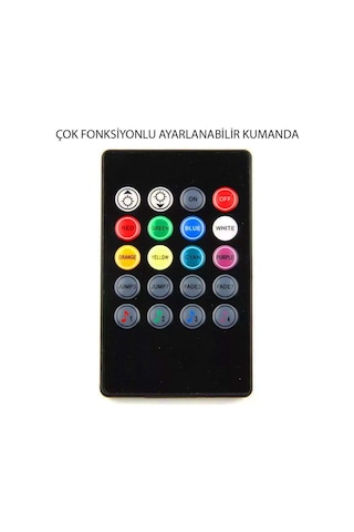 Usb Girişli 12 Ledli Araç İçi Ayak Altı Sese Duyarlı Şerit Led