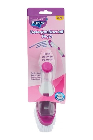 Parex Deterjan Hazneli Temizlik Fırçası Mor - Beyaz