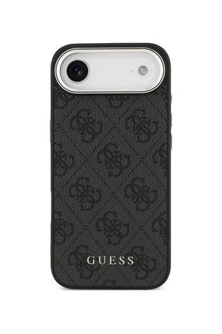 Apple Uyumlu iPhone 17 Air Kılıf Guess Lisanslı M-safe Özellikli 4g Klasik Yazı Logolu Kapak Siyah Siyah