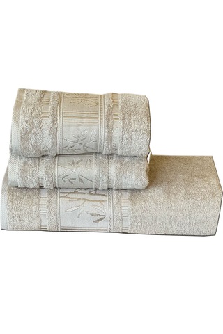 Goldroom 3lü Banyo Havlu Seti Vizon