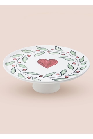 The Mia Luv Ayaklı Servis Tabağı 10x30 Cm Çok Renkli