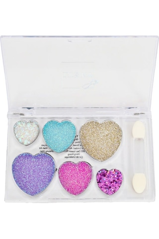 Lukky 6 Renkli Kalp Şekilli Parıltılı Göz Farı Paleti Ve Fırças