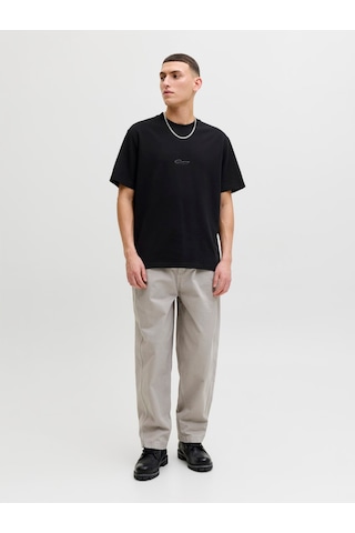 Jack & Jones Fusion Back Print Erkek Siyah Tişört 12289911-b