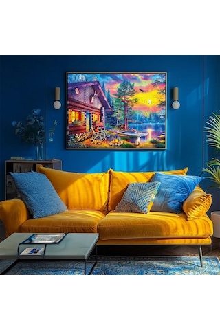 20818 Puzzle 1000 Evening Sunset Cabin