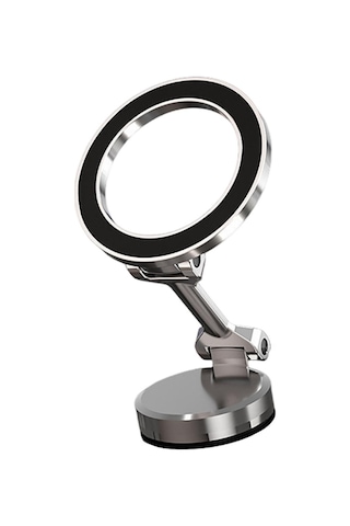 Gajeena Alüminyum Araç Navigasyon Tutucu - 360 Döner Güçlü Manyetik Telefon Tutucu, Evrensel Uyumlu, Araç Gösterge Paneli İçin, Gümüş