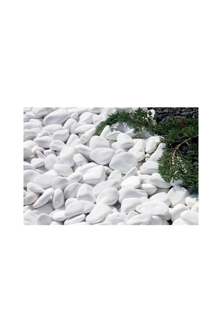 Ekodoğa Beyaz Dolomit 20 Kg 6-10 Cm Taş Bahçe Süs Taşı Dekoratif Taş Dere Taşı Loche