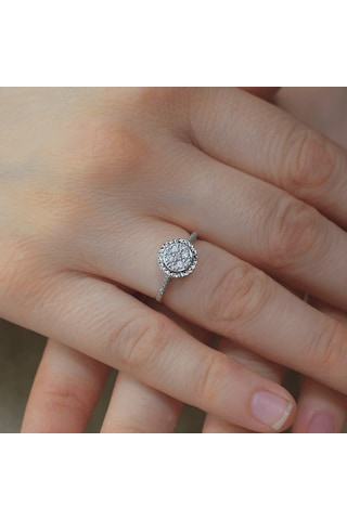Lilarote 0.12 Ct Modern Tasarım Coronet Yüzük