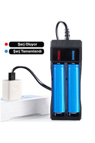 Greentech Pil Şarj Aleti (İki Yuvalı) - Lityum Pil Şarj Cihazı / GT-BC02
