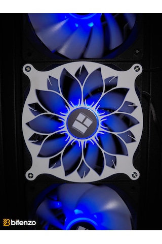 Lotus Desenli 120x120 Mm Oyun Pc Aksesuarı, Masaüstü Bilgisayar Fan Kapağı Beyaz