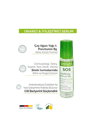 Vitayes Akne Sivilce ve Siyah Nokta Sinek Isırması Sos Doğal Çay Ağacı Serumu 3 x 10 ML