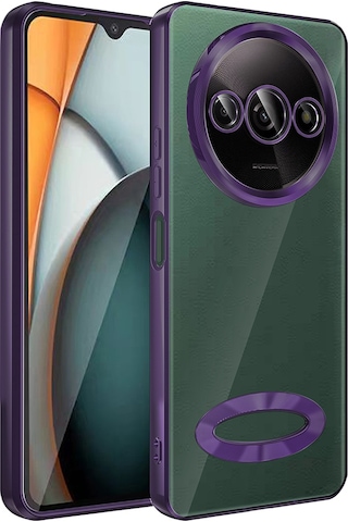 Noktaks - Xiaomi Uyumlu Xiaomi Redmi A3 4g 2024 - Kılıf Kamera Korumalı Logo Gösteren Omega Kapak - Derin Mor T32575 Derin Mor