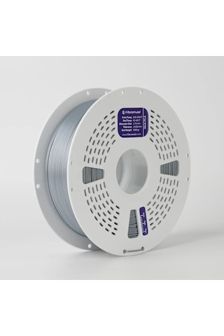 Fibromast Parlak Silk Pla Filament 1 Kg 1,75mm Gümüş Gri