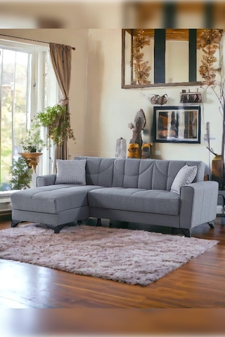 Mons Yataklı Köşe Koltuk Takımı - Gri