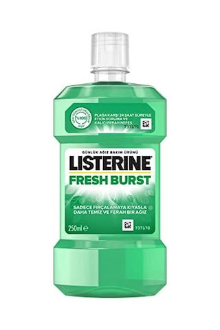 Listerine, Fresh Burst, Günlük Ağız Bakım Ürünü, Plak Oluşumu İle Savaşan Anti-bakteriyel Ağız Bakım Formülü, 250ml