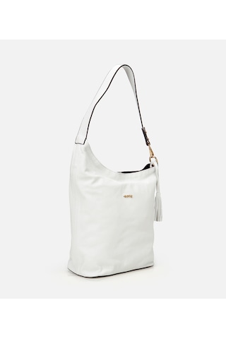 Hotiç Kadın Deri Beyaz Asimetrik Yumuşak Dokulu Omuz Çantası 03cah309160a900 Beyaz