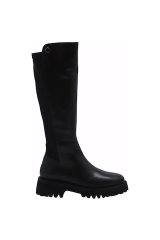 Poletto Hakiki Deri /tekstil Sıyah Çizme Düz 5780 77 S-848 Siyah